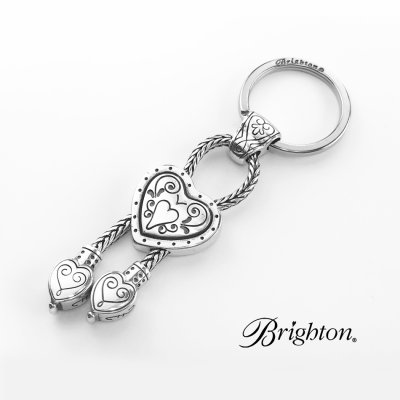 画像1: ブライトン ハート キーホルダー キーリング ハンドバッグ チャーム アメリカン アクセサリー（シルバー）/Brighton Collectibles Key Fob Handbag Charm