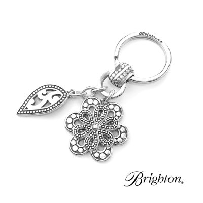 画像1: ブライトン フラワー キーホルダー キーリング ハンドバッグ チャーム アメリカン アクセサリー(シルバー)/Brighton Collectibles Key Fob Handbag Charm