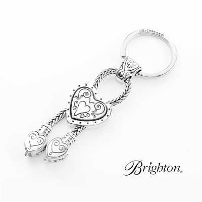 画像1: ブライトン ハート キーホルダー キーリング ハンドバッグ チャーム アメリカン アクセサリー（シルバー）/Brighton Collectibles Key Fob Handbag Charm