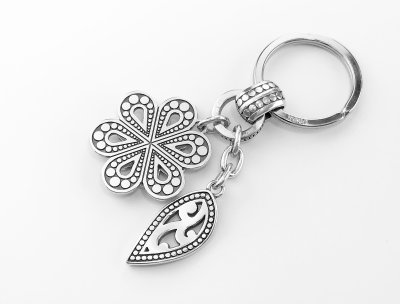 画像2: ブライトン フラワー キーホルダー キーリング ハンドバッグ チャーム アメリカン アクセサリー(シルバー)/Brighton Collectibles Key Fob Handbag Charm