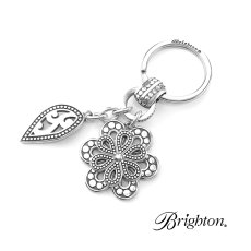 画像1: ブライトン フラワー キーホルダー キーリング ハンドバッグ チャーム アメリカン アクセサリー（シルバー）/Brighton Collectibles Key Fob Handbag Charm (1)