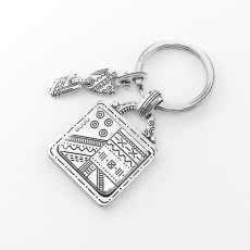 画像2: ブライトン 写真入れつき キーホルダー キーリング ハンドバッグ チャーム アメリカン アクセサリー（シルバー）/Brighton Collectibles Key Fob Handbag Charm (2)