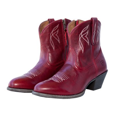 画像1: アリアット ウエスタンブーツ ショート ファスナー付き レッド（レディース）/Ariat Western Boots Rosy Red(Women's)