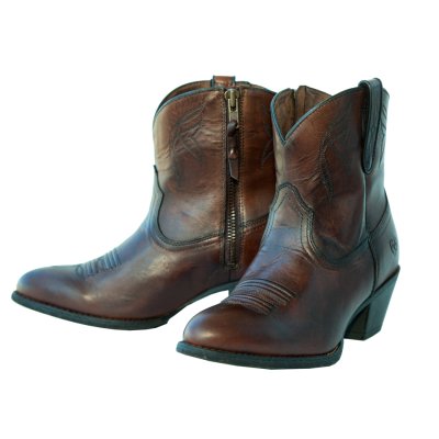 画像1: アリアット ウエスタンブーツ ショート ファスナー付き ダークブラウン（レディース）/Ariat Western Boots Naturally Dark Brown(Women's)