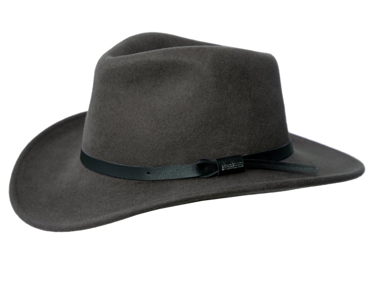 画像2: 大きいサイズのハット ブルハイド クラッシャブル ロールアップ ウール ハット ボイジャー（グレー）/Bullhide Crashable Rolled Up Wool Hat Voyager(Gray)  (2)