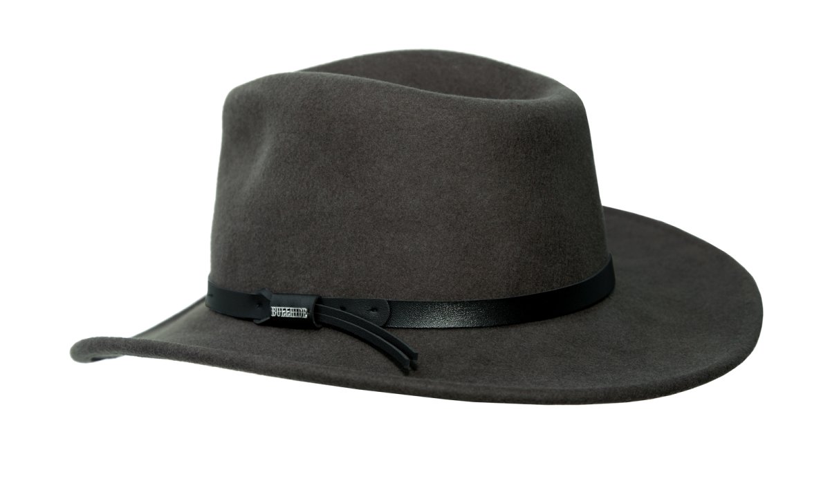 画像3: 大きいサイズのハット ブルハイド クラッシャブル ロールアップ ウール ハット ボイジャー（グレー）/Bullhide Crashable Rolled Up Wool Hat Voyager(Gray)  (3)