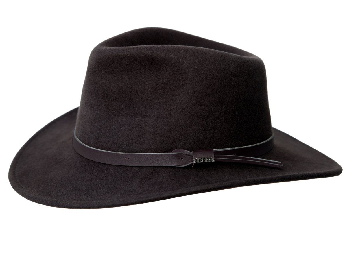 画像2: ブルハイド クラッシャブル ロールアップ ウール ハット ボイジャー（ブラウン）大きいサイズもあり/Bullhide Crashable Rolled Up Wool Hat Voyager(Chocolate)  (2)