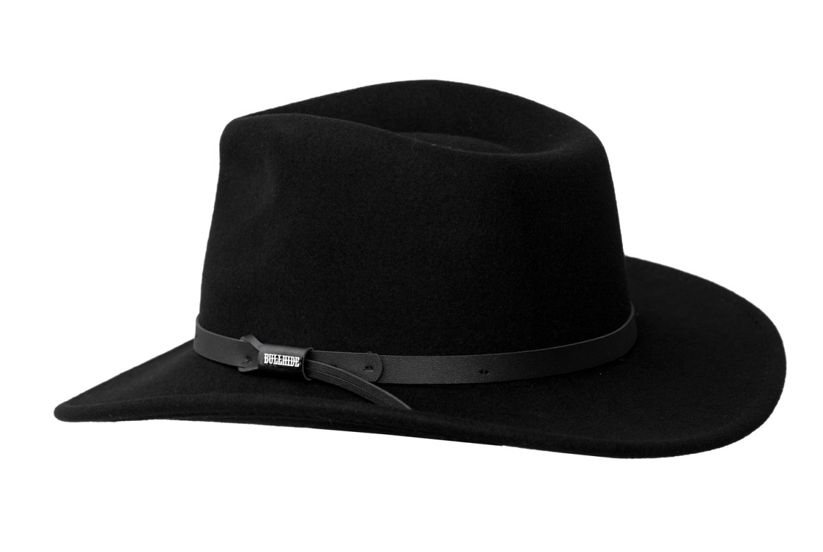 画像3: ブルハイド クラッシャブル ロールアップ ウール ハット ボイジャー（ブラック）大きいサイズもあり/Bullhide Crashable Rolled Up Wool Hat Voyager(Black)  (3)