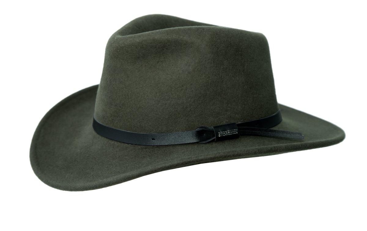 画像2: ブルハイド クラッシャブル ロールアップ ウール ハット ボイジャー（オリーブ）大きいサイズもあり/Bullhide Crashable Rolled Up Wool Hat Voyager(Olive)  (2)