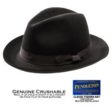 画像1: ペンドルトン クラシック フェドラ ハット(チョコレートブラウン)/Pendleton Classic Fedora Hat Chocolate Brown (1)