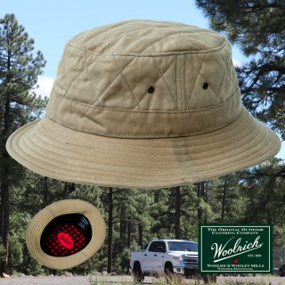 ウールリッチ オイルドコットン ハット（モスグリーン）/Woolrich