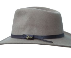 画像2: 大きいサイズのハット ブリットリ クラッシャブル ロールアップ ウール ハット ボイジャー（サンド）/Brittoli Crashable Rolled Up Wool Hat Voyager(Sand) by Montecarlo Hat Co. (2)