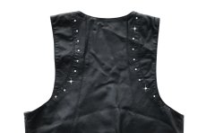 画像3: スカリー ラインストーン レディース レザー ベスト ブラック M/Scully Leather Vest Black(Women's) (3)
