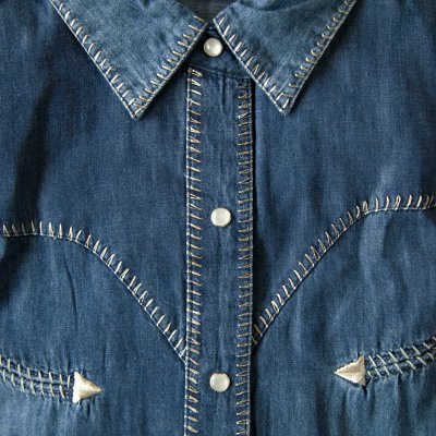 画像2: スカリー ウエスタン ウイップステッチ デニム シャツ（長袖/デニム）M/Scully Long Sleeve Western Shirt(Women's)