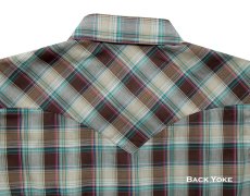 画像2: ラングラー スナップフロント ウエスタン シャツ ブラウン（長袖/レディース）M/Wrangler Long Sleeve Western Shirt Brown Plaid(Women's) (2)