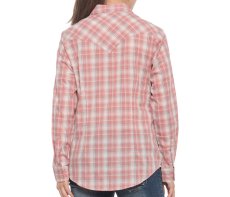 画像3: ラングラー スナップフロント ウエスタン シャツ ピンク（長袖/レディース）S/Wrangler Long Sleeve Western Shirt PInk Plaid(Women's) (3)