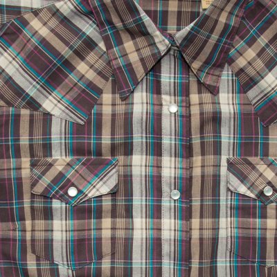 画像2: ラングラー スナップフロント ウエスタン シャツ ブラウン・タン(長袖/レディース)S/Wrangler Long Sleeve Western Shirt Brown Plaid(Women's)