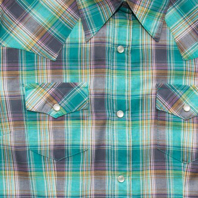 画像2: ラングラー スナップフロント ウエスタン シャツ フォレストグリーン(長袖/レディース)S/Wrangler Long Sleeve Western Shirt Green Plaid(Women's)