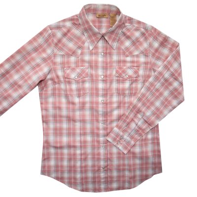 画像1: ラングラー スナップフロント ウエスタン シャツ ピンク(長袖/レディース)S/Wrangler Long Sleeve Western Shirt PInk Plaid(Women's)