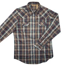 画像1: ラングラー スナップフロント ウエスタン シャツ ブラウン・タン（長袖/レディース）S/Wrangler Long Sleeve Western Shirt Brown Plaid(Women's) (1)
