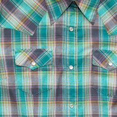 画像2: ラングラー スナップフロント ウエスタン シャツ フォレストグリーン（長袖/レディース）S/Wrangler Long Sleeve Western Shirt Green Plaid(Women's) (2)