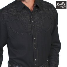画像6: スカリー ウエスタン 刺繍シャツ（長袖/モカブラウン）S/Scully Long Sleeve Embroidered Western Shirt (Men's) (6)