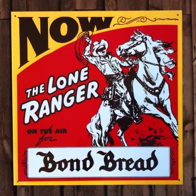 画像1: ウエスタン メタルサイン TIN サインボード Bond Bread THE LONE RANGER /TIN Advertising Sign
