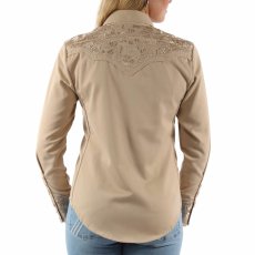 画像2: スカリー 刺繍 ウエスタン シャツ（長袖/サンド）S/Scully Long Sleeve Western Shirt(Women's) (2)