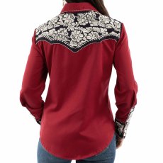 画像3: スカリー 刺繍 ウエスタン シャツ（長袖/レッド・シルバー・ネイビー）S/Scully Long Sleeve Western Shirt(Women's)  (3)