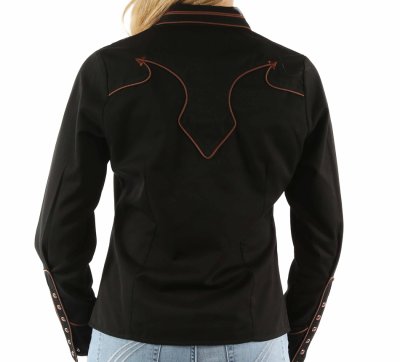 画像3: スカリー パイピング&アローチップ ウエスタン シャツ（長袖/ブラック）S/Scully Long Sleeve Western Shirt(Women's)