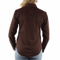 画像3: スカリー 刺繍 ウエスタン シャツ（長袖/モカ）S/Scully Long Sleeve Western Shirt(Women's) (3)