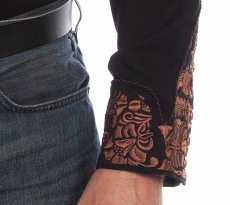 画像7: スカリー ウエスタン 刺繍 シャツ（長袖/ホワイト・ホワイト）S（身幅56cm）/Scully Long Sleeve Embroidered Western Shirt(Men's) (7)