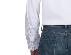 画像5: スカリー ウエスタン 刺繍 シャツ（長袖/ホワイト・ホワイト）S（身幅56cm）/Scully Long Sleeve Embroidered Western Shirt(Men's) (5)