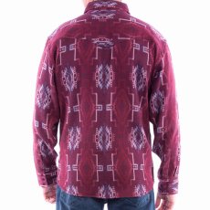 画像2: スカリー ウエスタンシャツ（長袖/サウスウエスト・バーガンディー）L（身幅59cm）/Scully Long Sleeve Signature Shirt Western Shirt (Men's) (2)