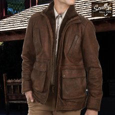 画像1: スカリー シアリング ラムレザーコート（バフラム）M/Scully Car Coat w/Shearling(Buffed lamb) (1)