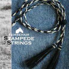 画像1: ハット用 あご紐 ホースヘアー 馬毛 スタンピード ストリングス ブラック・ナチュラル/M&F Western Products Horse Hair Stampede Strings (1)