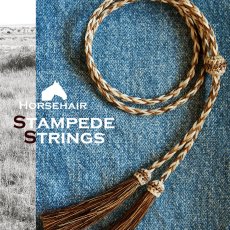画像1: ハット用 あご紐 ホースヘアー 馬毛 スタンピード ストリングス ブラウン・ナチュラル/M&F Western Products Horse Hair Stampede Strings (1)