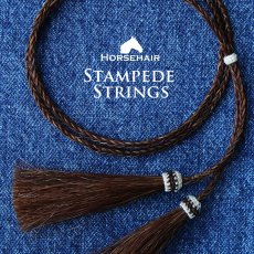 画像1: アメリカン ウエスタン ホースヘアー 馬毛 スタンピード ストリングス ブラウン（ハット用あごひも）/Horse Hair Stampede Strings (1)