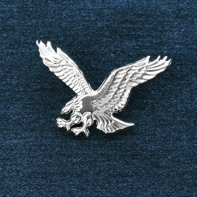 画像1: アメリカンイーグル ハットピン ピンバッジ（シルバー）/American Eagle Hat Pin(Silver)