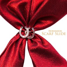 画像1: ウエスタン スカーフ スライド スカーフ留め ネックスカーフ用（蹄鉄 ホースシュー・シルバー）/Horseshoe Scarf Slide(Silver) (1)
