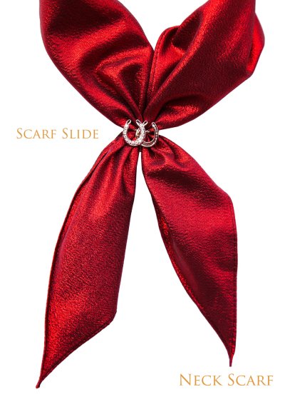 画像2: ウエスタン スカーフ スライド スカーフ留め ネックスカーフ用（蹄鉄 ホースシュー・シルバー）/Horseshoe Scarf Slide(Silver)