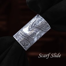 画像1: スカーフ スライド スカーフ留め ウエスタン 大判スカーフ ワイルドラグ用 チューブ（アンティークシルバー）/Austin Accent Inc. Scarf Slide Tube (Antique Silver) (1)