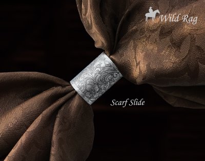 画像2: スカーフ スライド スカーフ留め ウエスタン 大判スカーフ ワイルドラグ用 チューブ（アンティークシルバー）/Austin Accent Inc. Scarf Slide Tube (Antique Silver)