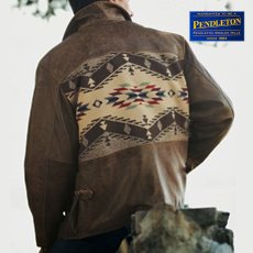 画像3: ペンドルトン スピリットオブザピープルズ レザー ジャケット（ブラウン）L/Pendleton Spirit of the Peoples Centennial Leather Jacket(Brown) (3)