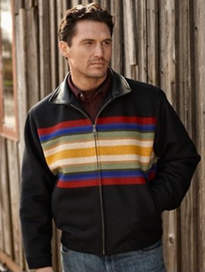 画像1: ペンドルトン ウール ウエスタン ジャケット サンダーバード(ブラック)/Pendleton Wool Western Jacket Thunderbird(Black)