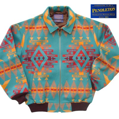 画像1: ペンドルトン ウール サンタフェ ジャケット（ターコイズ）L/Pendleton Big Sun Wool Santa Fe Jacket(Turquoise)