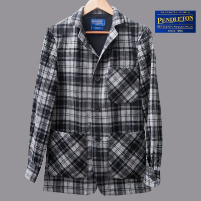 画像1: ペンドルトン バージンウール トップスター ジャケット（グレー）フィッテッドXS/Pendleton Topster Jacket(Douglas Grey Tartan)