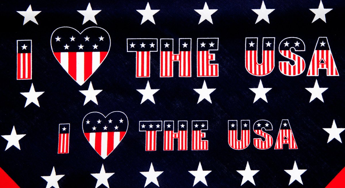 画像3: ハバハンク バンダナ アイ❤ラブ U.S.A アメリカ国旗 星条旗 ★スター ❤ハート/HAV-A-HANK Bandana I LOVE THE U.S.A (3)