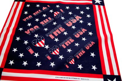 画像3: ハバハンク バンダナ アイ❤ラブ U.S.A アメリカ国旗 星条旗 ★スター ❤ハート/HAV-A-HANK Bandana I LOVE THE U.S.A