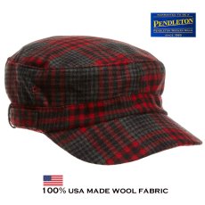 画像1: ペンドルトン キャップ（レッド・ブラックチェック）/Pendleton Cap(Red/Black Check) (1)